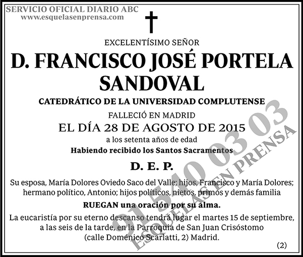 Francisco José Portela Sandoval